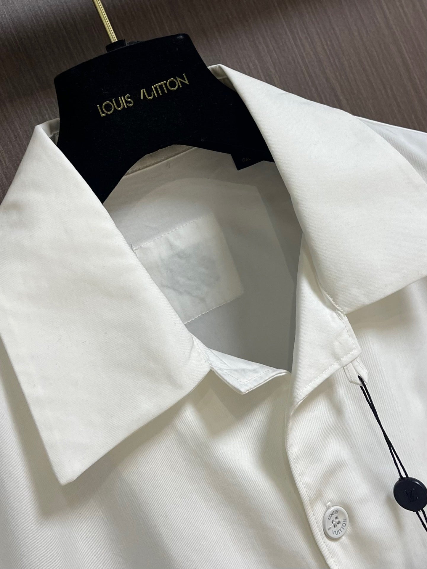 LV Monogram Open Collar Short-Sleeved Cotton Shirt 1AFJDK