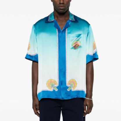 CASABLANCA COQUILLAGE COLORÉ SILK SHIRT