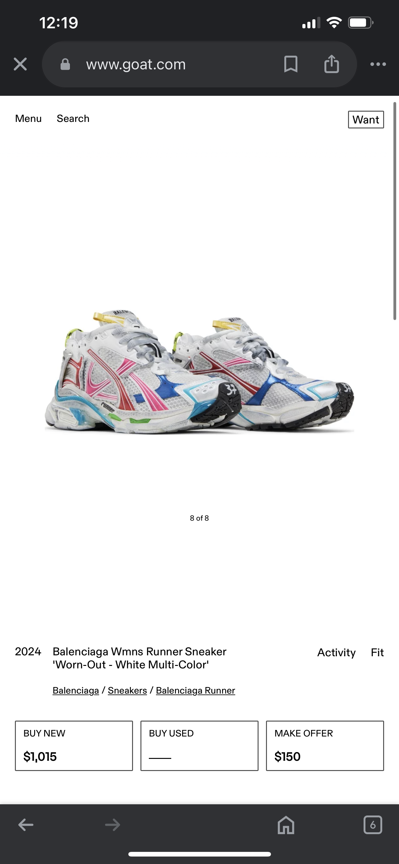 BALENCIAGA RUNNER 'Worn-Out - White Multi-Color