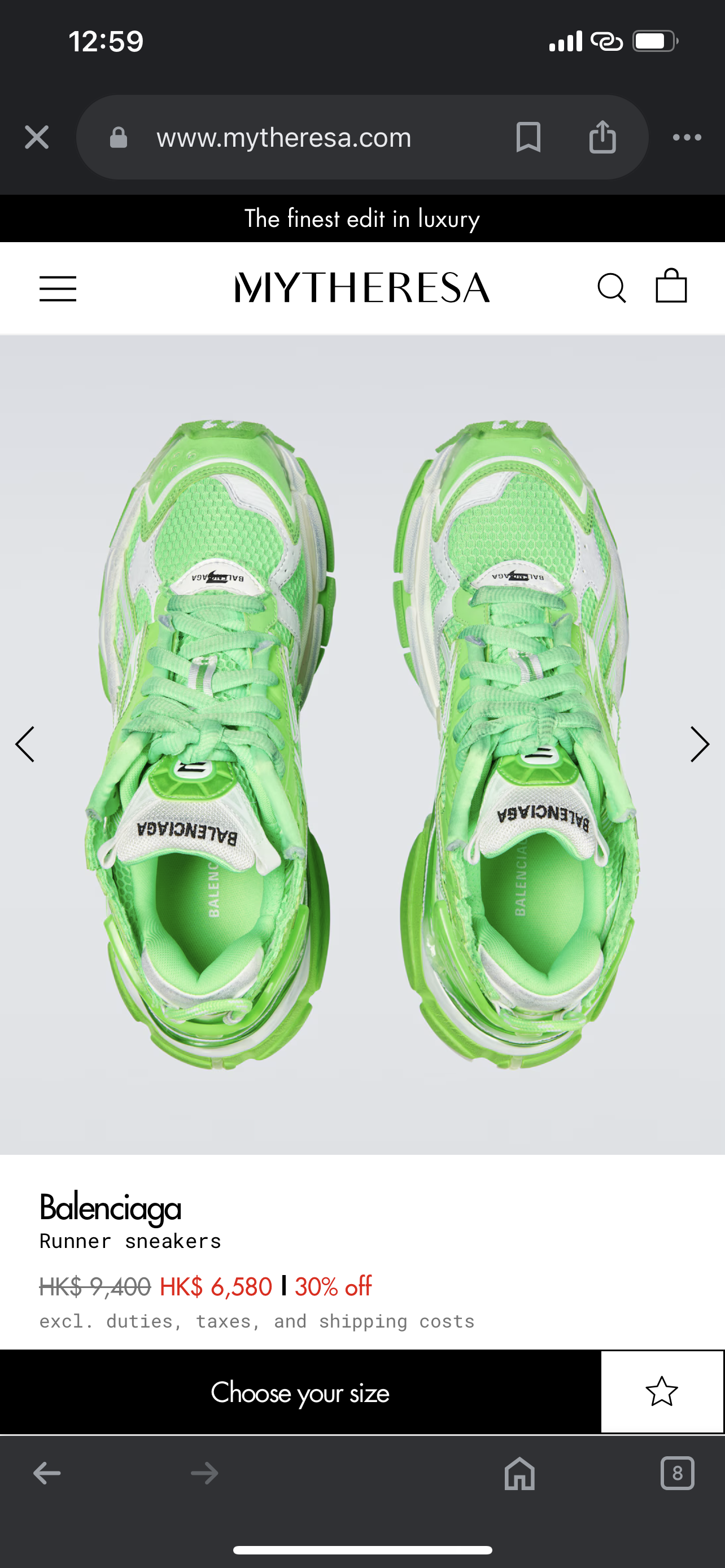 BALENCIAGA RUNNER Flou Green