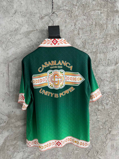 CASABLANCA UNITY IS POWER SILK SHIRT