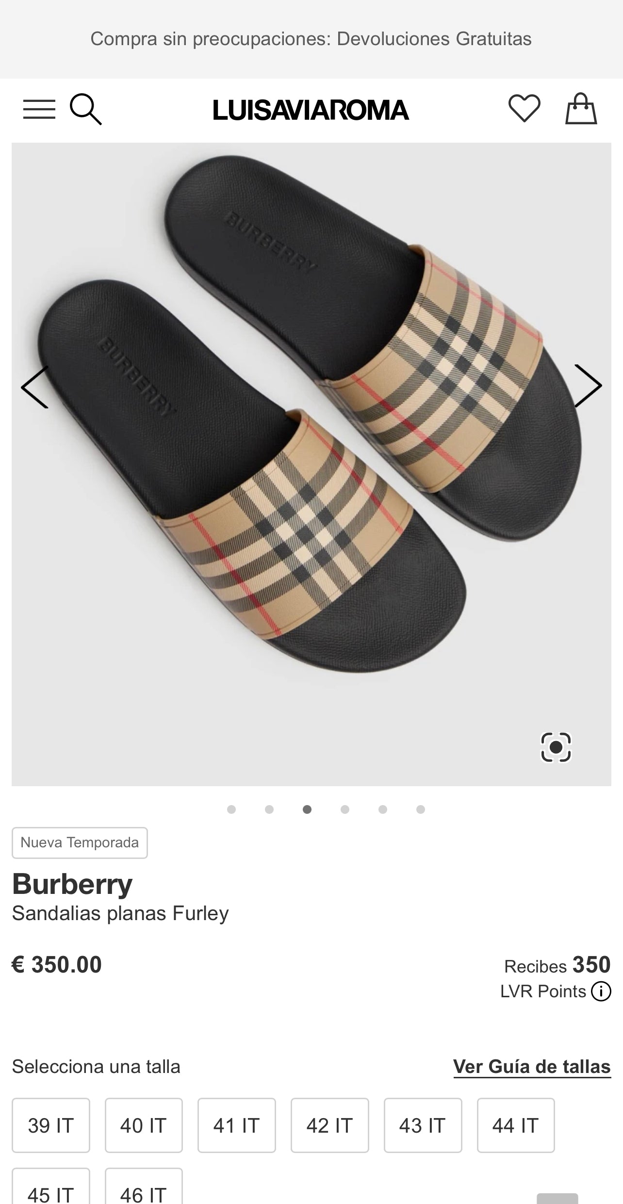 BURBERRY Sandalias Unisex