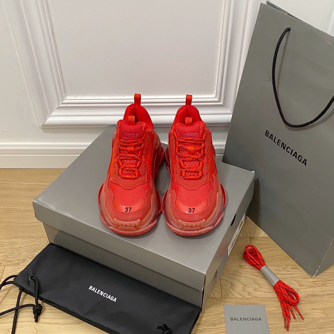 Balenciaga Triple S Clear Sole RED