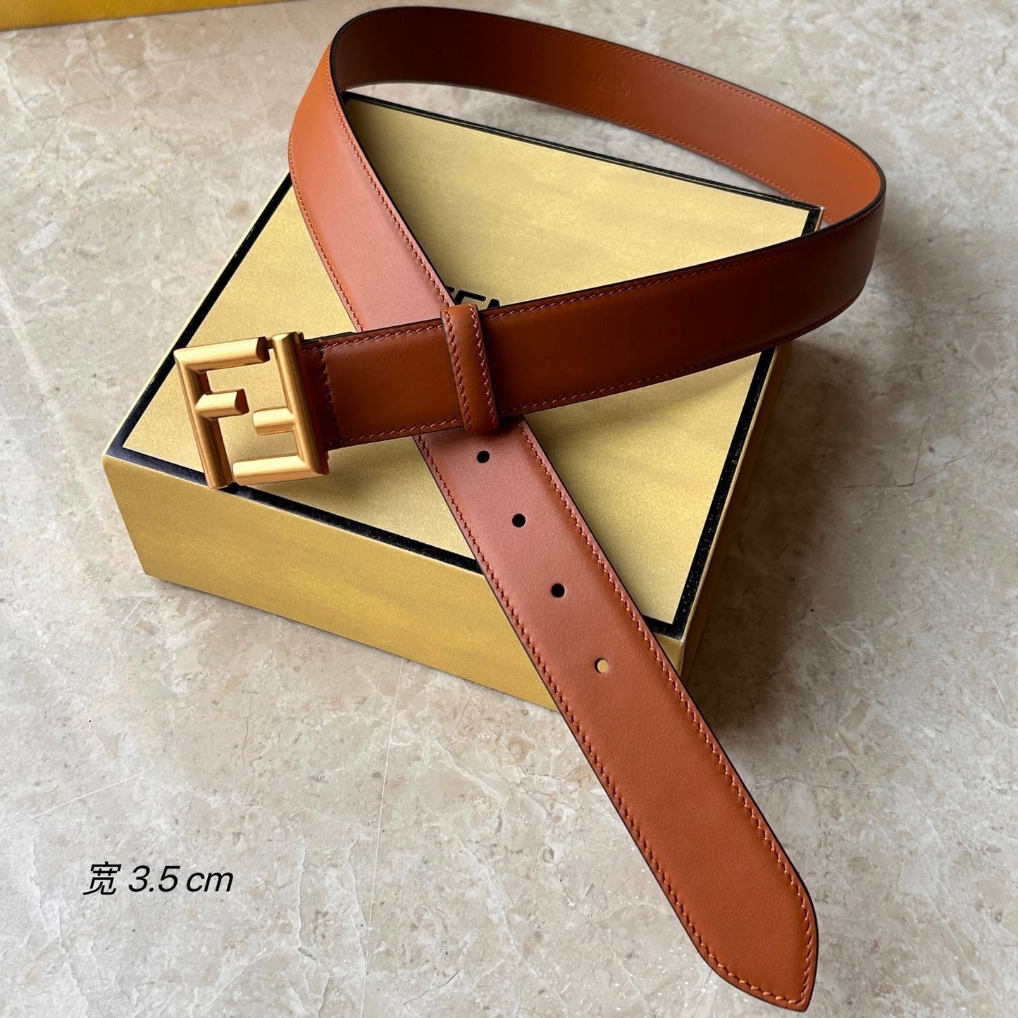 FENDI brown FF BELT