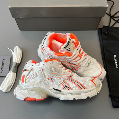 BALENCIAGA RUNNER White Fluo Orange