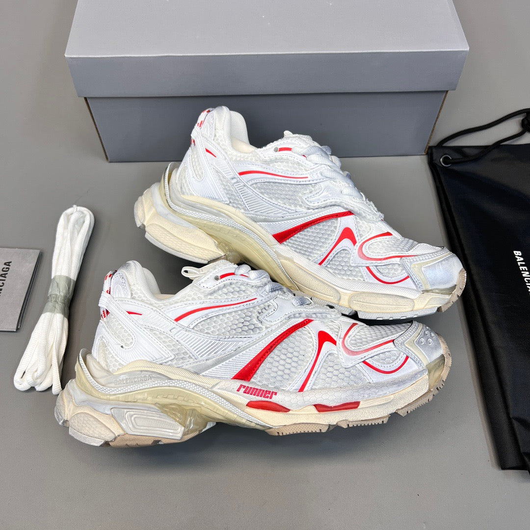 BALENCIAGA RUNNER White Beige Red