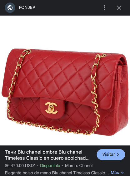 CHANEL CLASICA CIERRE DORADO