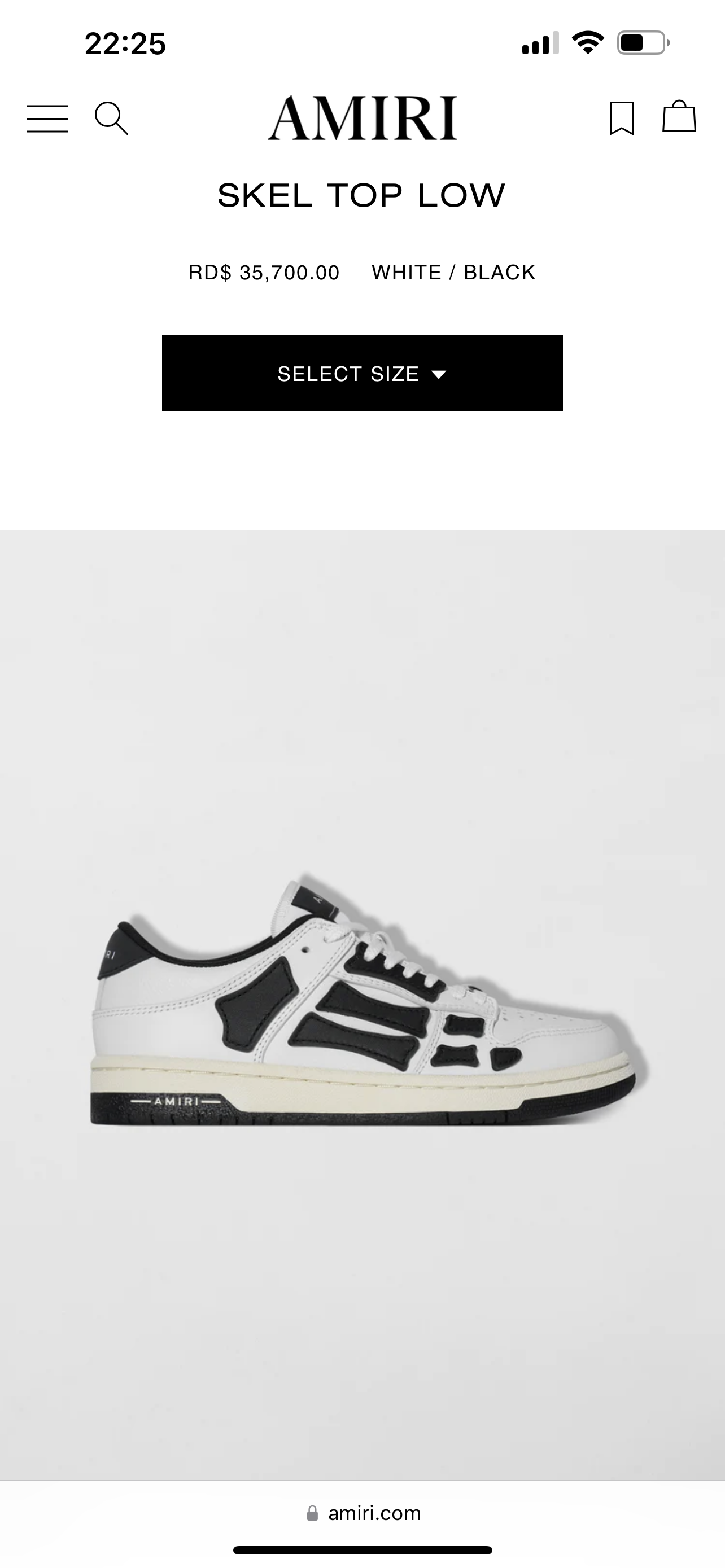 AMIRI - SKEL LOW TOP White/Black