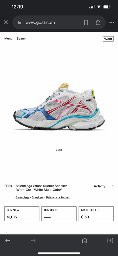 BALENCIAGA RUNNER 'Worn-Out - White Multi-Color