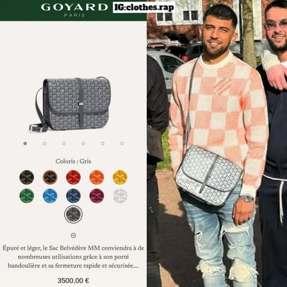 GOYARD Belvedere MM Bag Grey