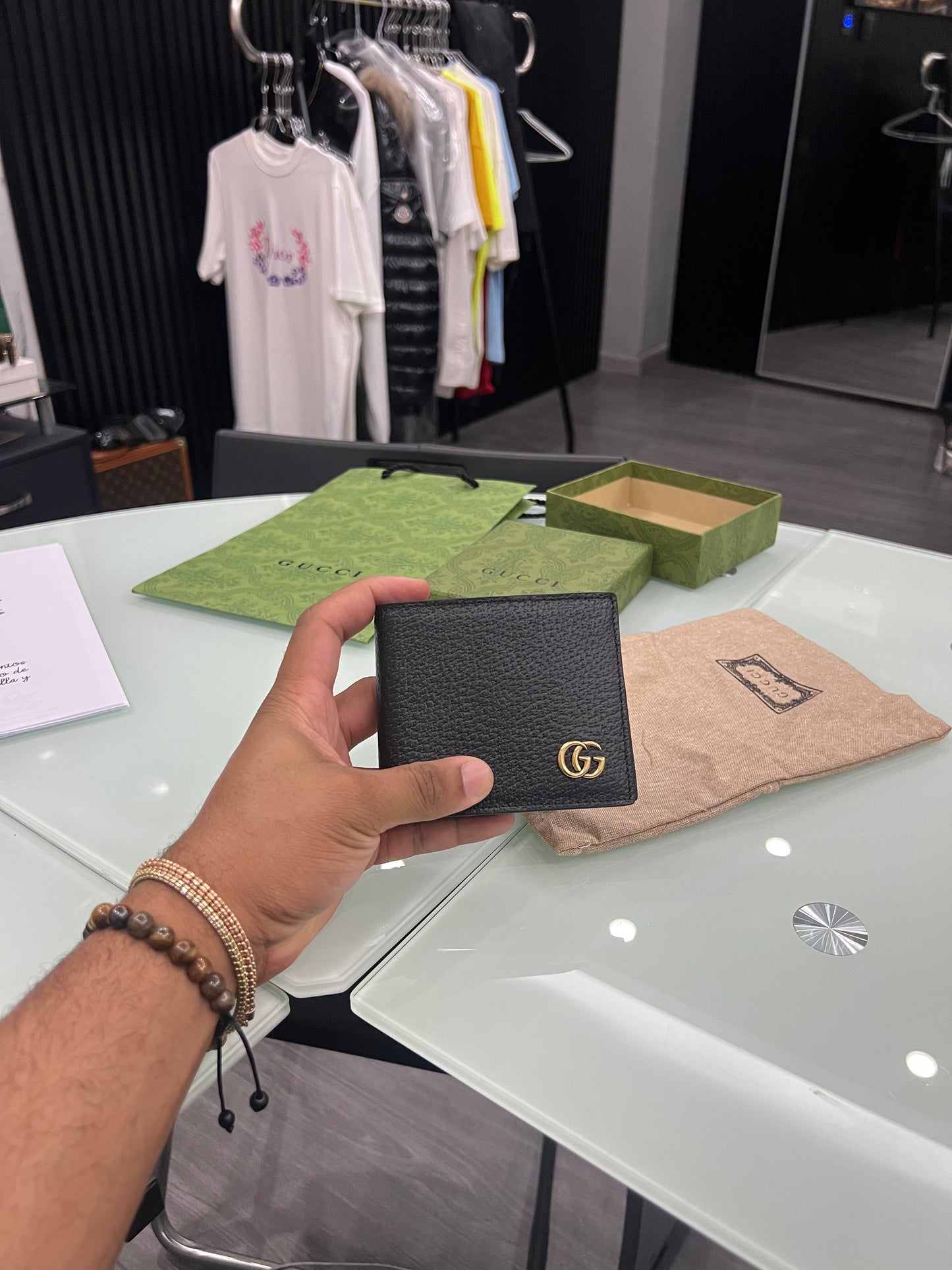 GG MARMONT LEATHER BI-FOLD WALLET