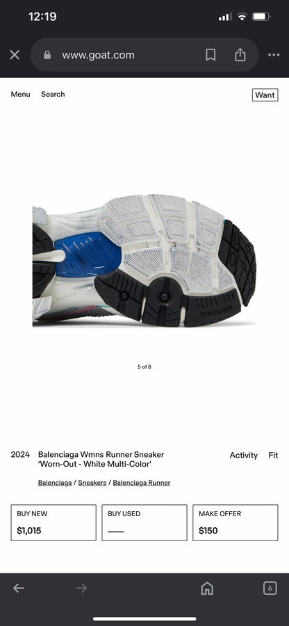 BALENCIAGA RUNNER 'Worn-Out - White Multi-Color