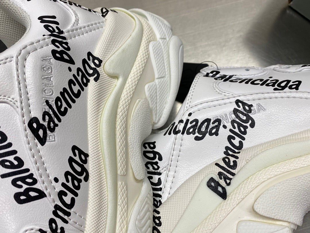 Balenciaga TRIPLE S LOGOTYPE SNEAKER IN WHITE