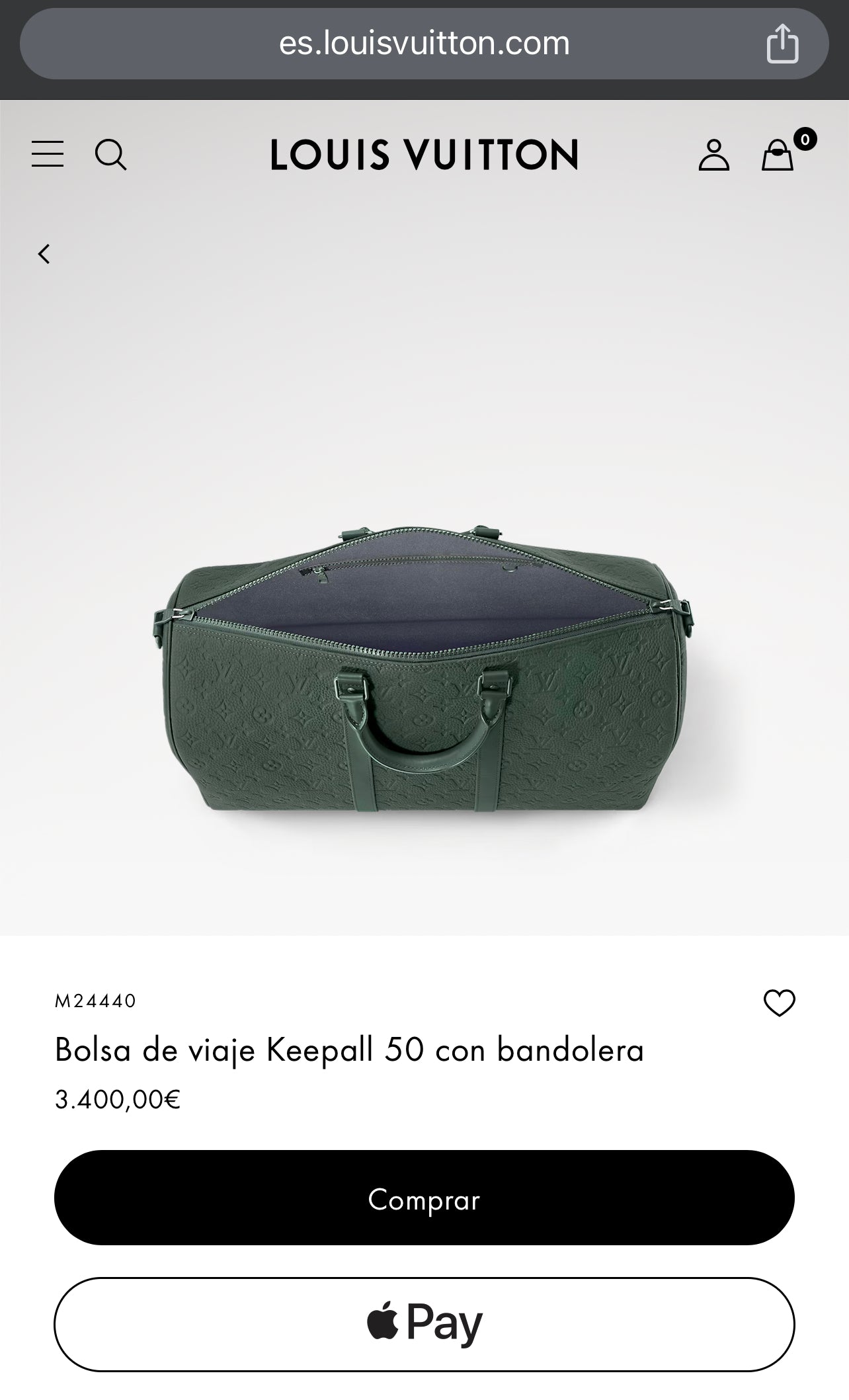 LV Keepall con bandolera 50cm M24440