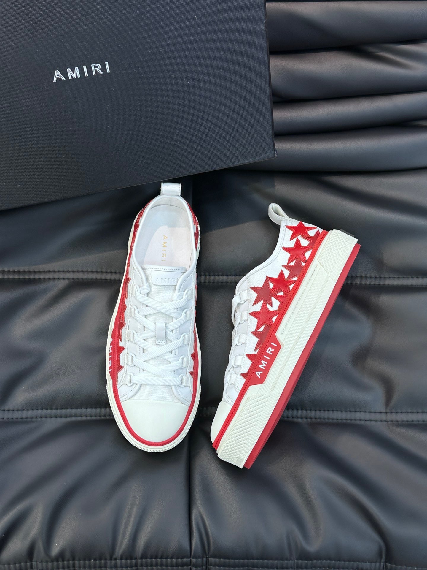 AMIRI - STARS COURT LOW White/Red