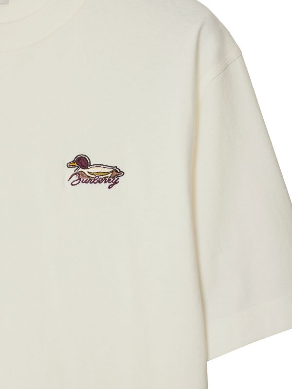 BURBERRY Logo Embroidered Cotton T-Shirt (Varios colores)