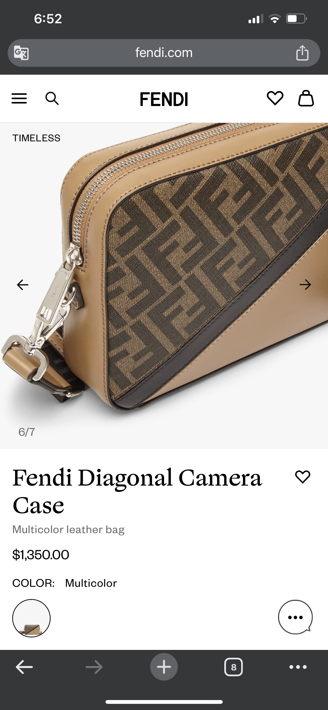 Fendi Diagonal Camera Case