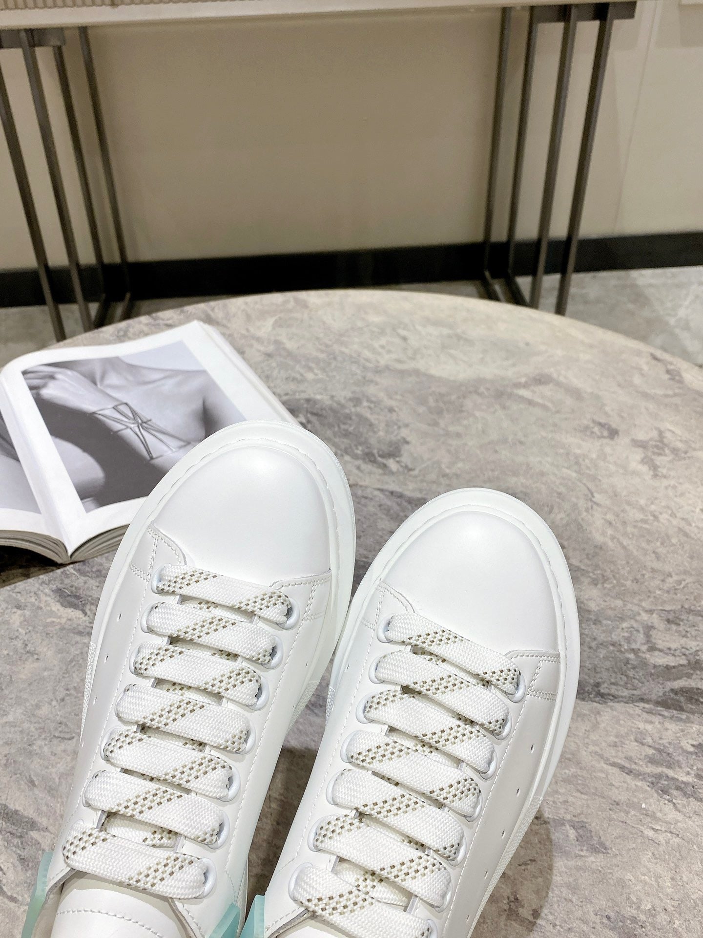 Alexander McQueen Oversized Sneakers White Blue