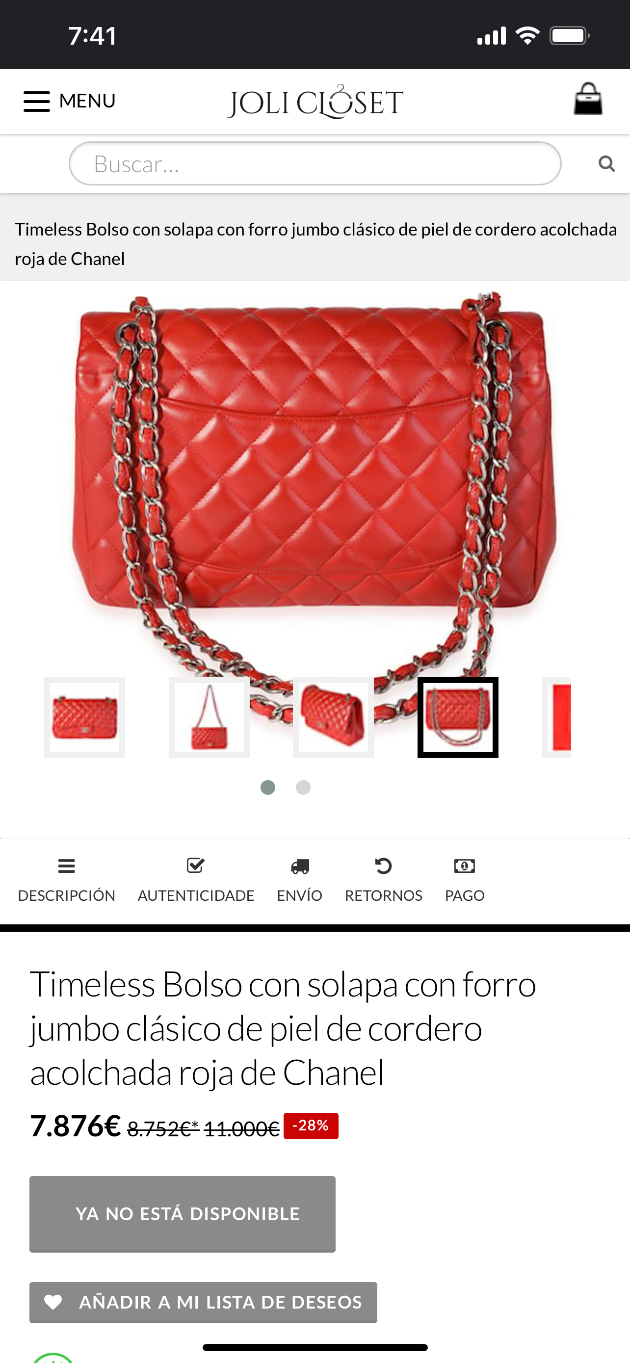 CHANEL CLASICA CIERRE PLATEADO