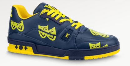 LV Trainer Sneaker Navy Yellow 1AA77K