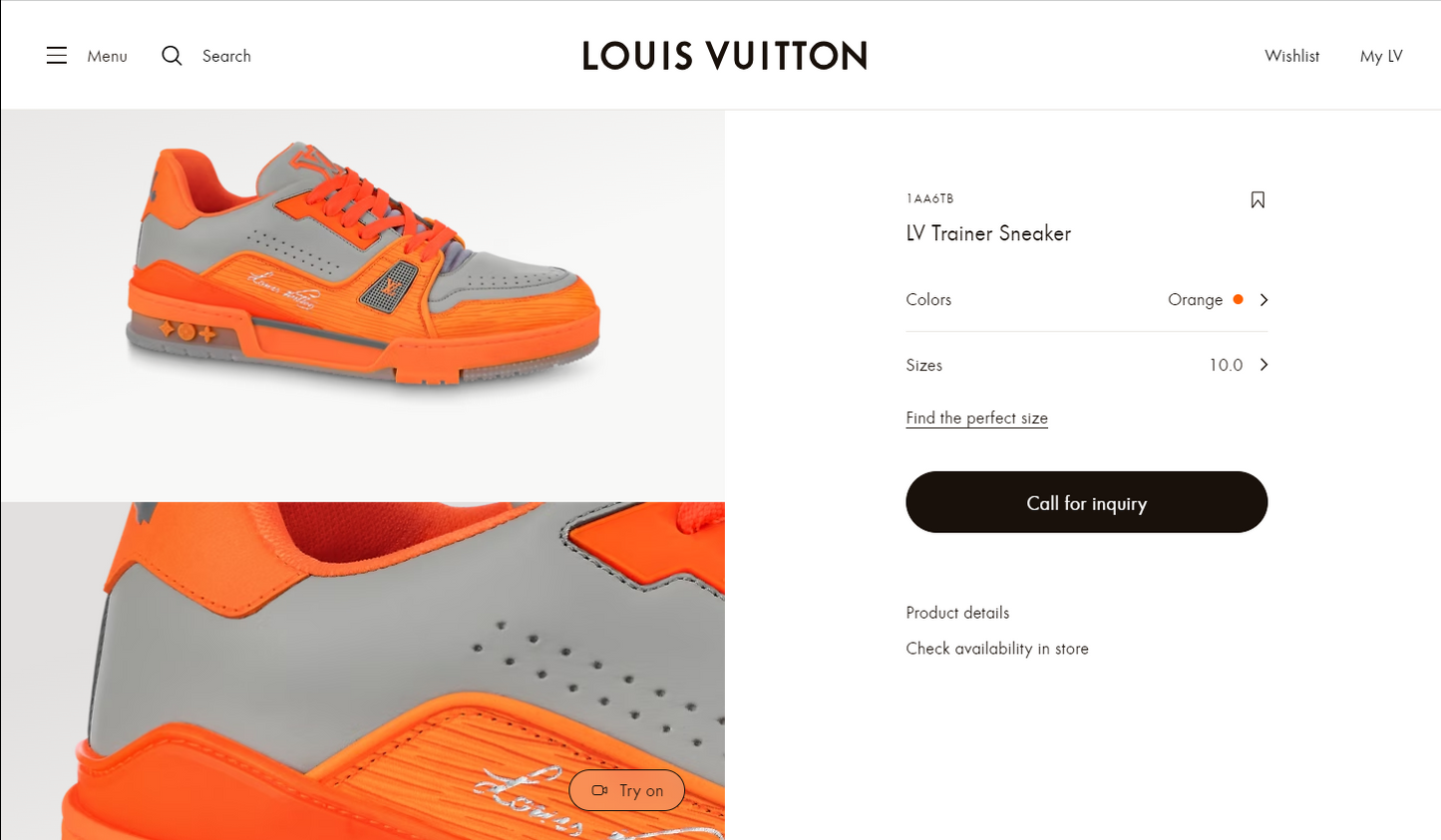 LV Trainers ORANGE 1AA6TB