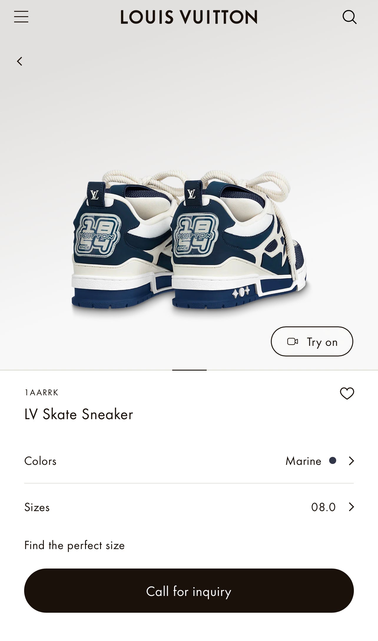 LV Skate Sneaker 1AARRK