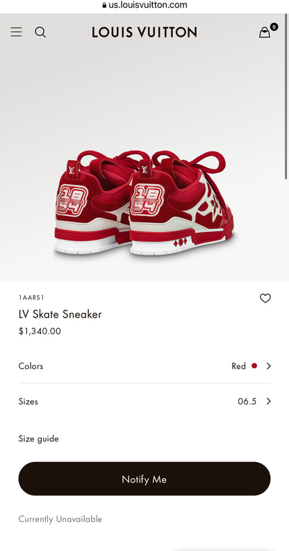 LV Skate Sneaker 1AARS1