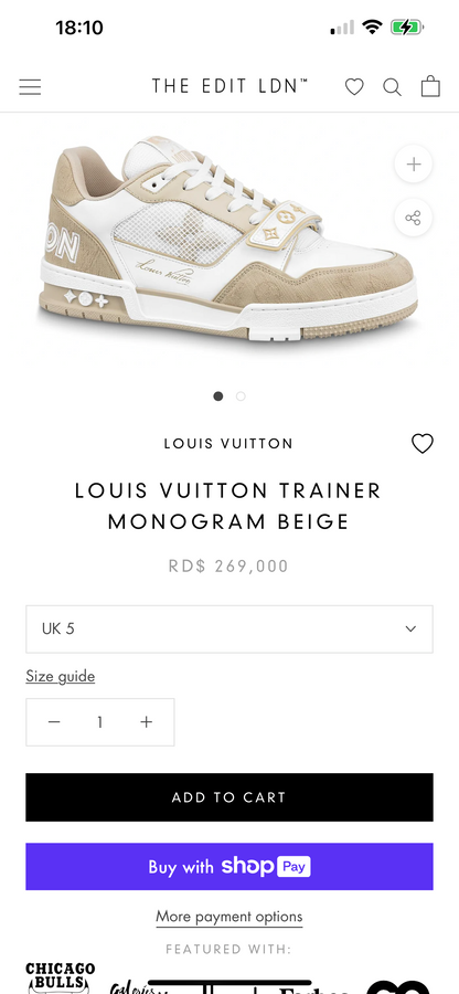 LV Trainer Sneaker 1A9ZC3