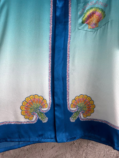 CASABLANCA COQUILLAGE COLORÉ SILK SHIRT