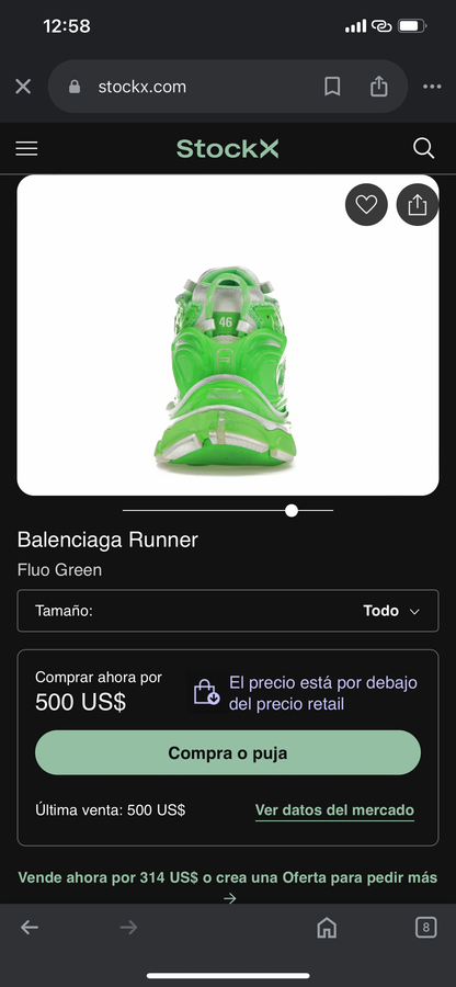 BALENCIAGA RUNNER Flou Green