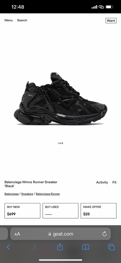 BALENCIAGA RUNNER Black