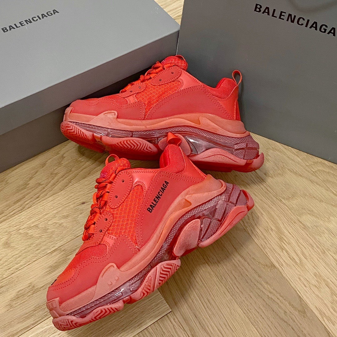 Balenciaga Triple S Clear Sole RED