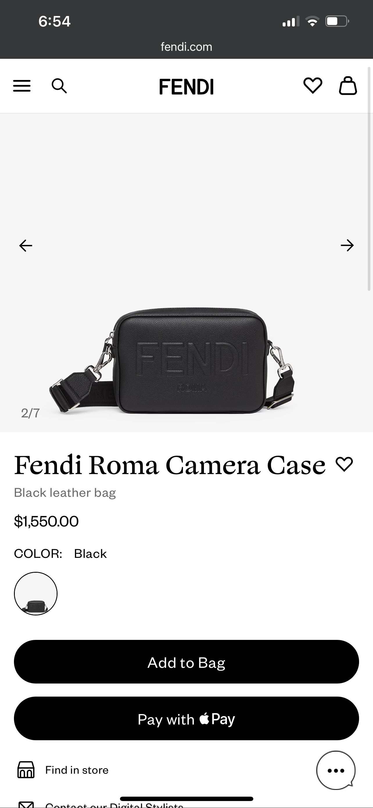 Fendi Diagonal Camera Case