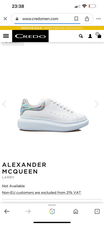 Alexander McQueen Oversized Sneakers Larry