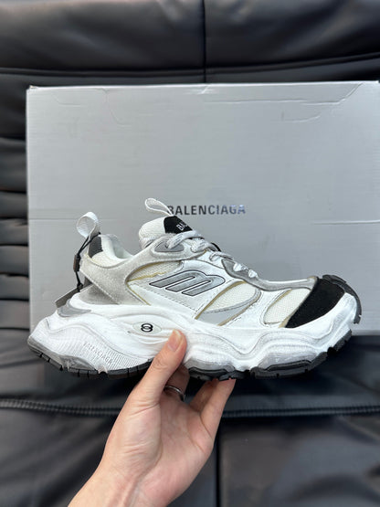 BALENCIAGA CARGO SNEAKERS IN WHITE/GREY