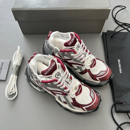 BALENCIAGA RUNNER Grey Red Wine