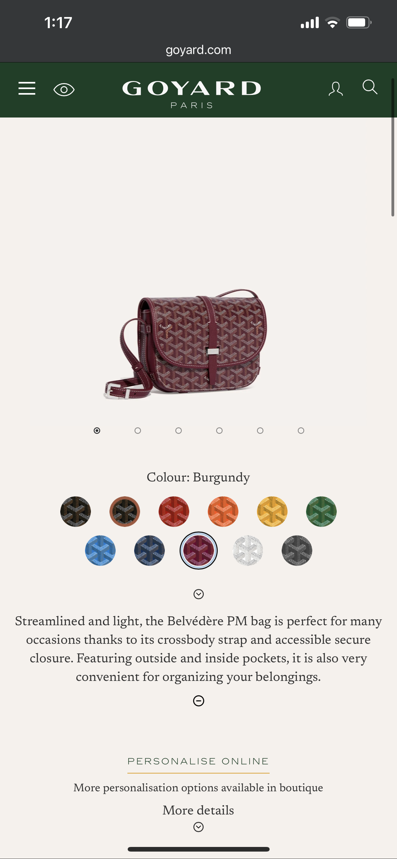 GOYARD Belvedere PM BORDEAUX