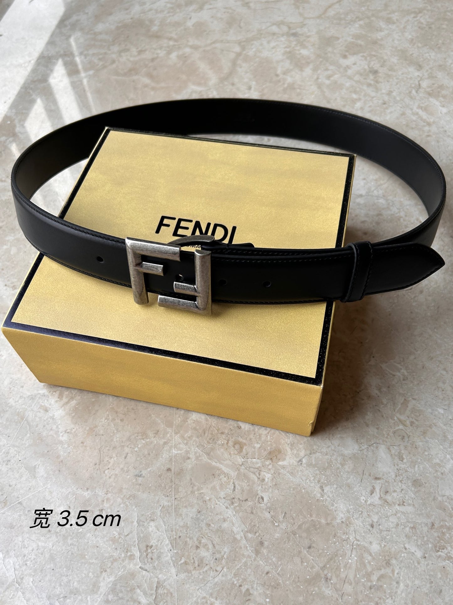 FENDI BLACK FF BELT