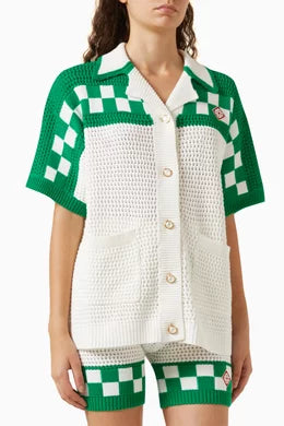 CASABLANCA KNITTED CROCHET SHIRTS