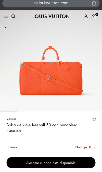 LV Keepall con bandolera 50cm M23749