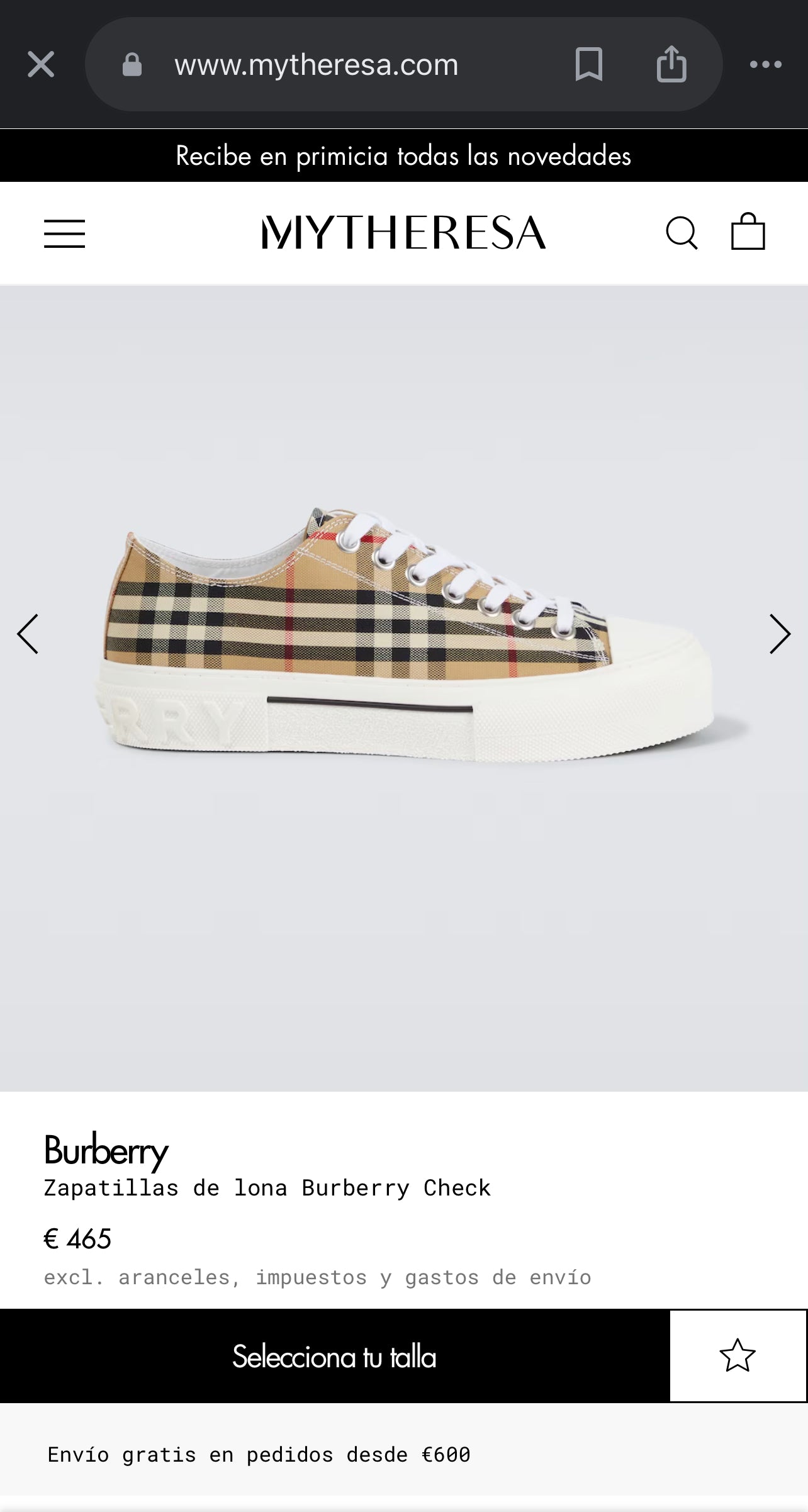 Burberry check sneakers