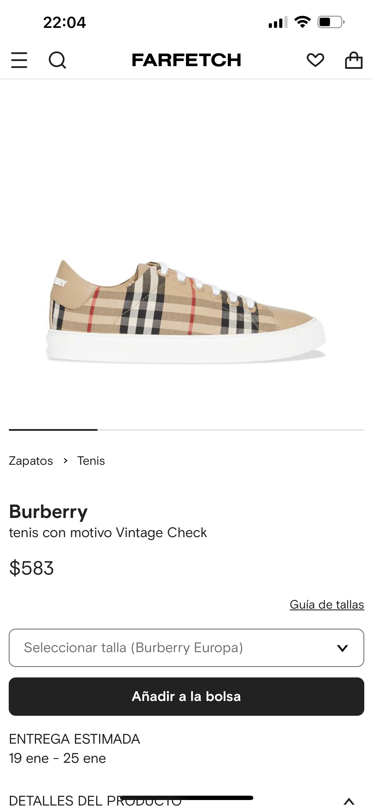 Burberry Check Low Top Sneaker