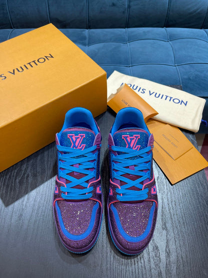 LV Trainer Sneaker BLUE PURPLE Crystals 1A9JWH