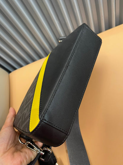 Fendi Diagonal Camera Case Black Yellow