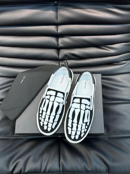 AMIRI - SKEL COURT SLIP ON White/Black