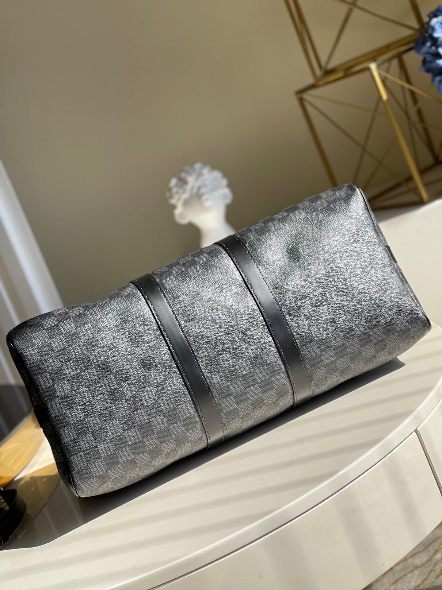 LV Keepall con bandolera Toile Damier Graphite