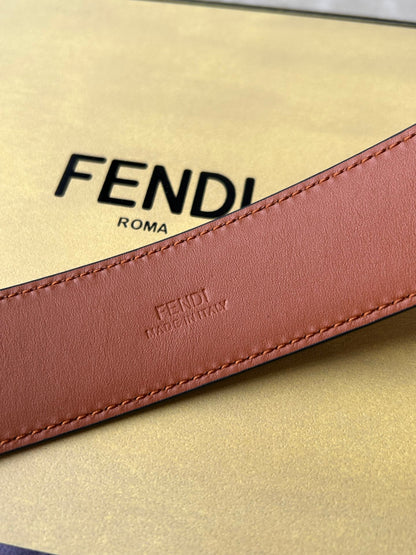 FENDI brown FF BELT