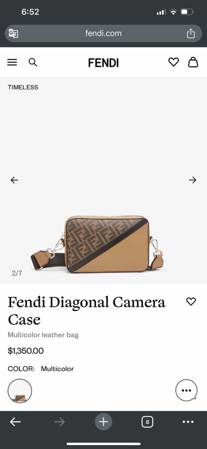 Fendi Diagonal Camera Case