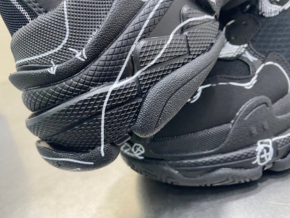 Balenciaga TRIPLE S SKETCH SNEAKER IN BLACK