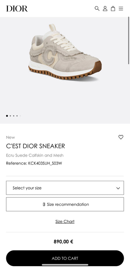 DIOR C'EST DIOR SNEAKER